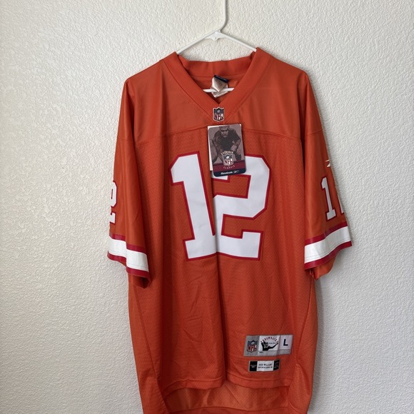 Reebok  Doug Williams Tampa Bay Buccaneers #12 Orange Jersey L - Picture 10 of 16